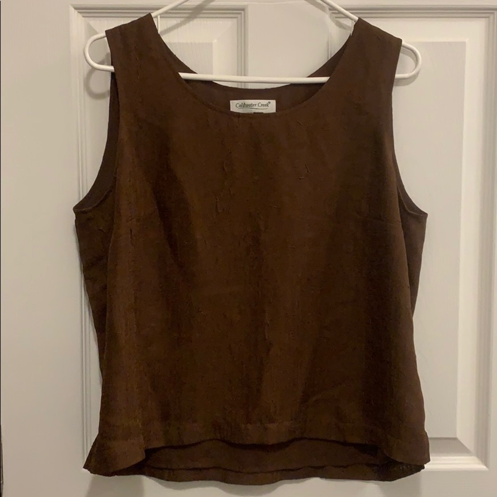 Brown, Black and Pink Dress Tank Tops